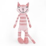 Weiches rosa Katzen-Schmusetuch für Kinder